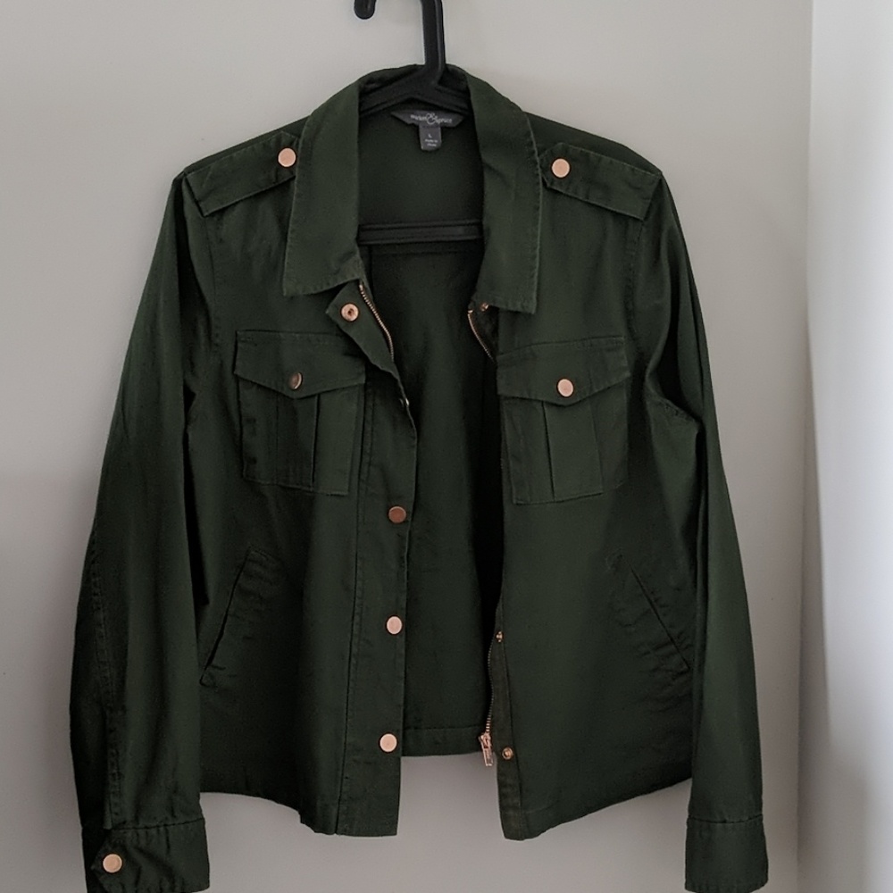 Lightweight Henna Cropped Cargo Jacket